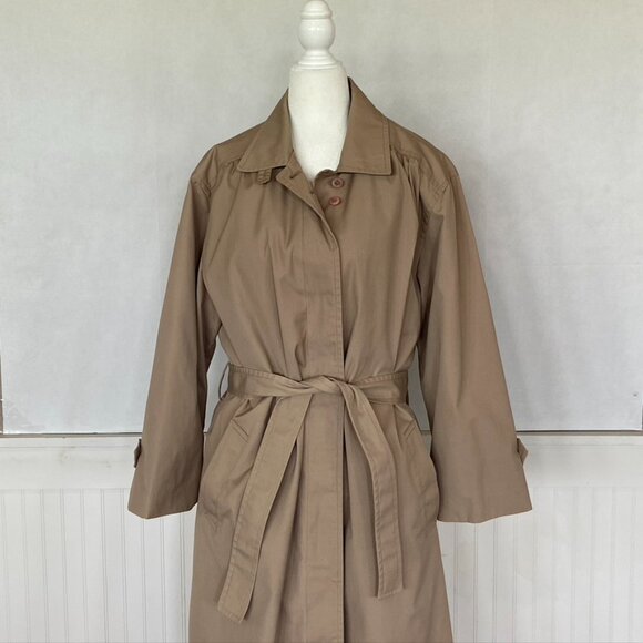 Vintage London Fog Women's Trench Coat Sz 18R - Picture 4 of 13